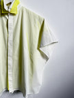 ISSEY MIYAKE - S/S 2014 LAYERED BLOUSE WITH CONTRASTING YELLOW INNERN LAYER