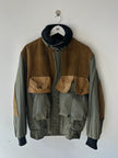 C.P. COMPANY - A/W 1983 LEATHER AND JAPANESE NYLON FIELD BOMBER JACKET