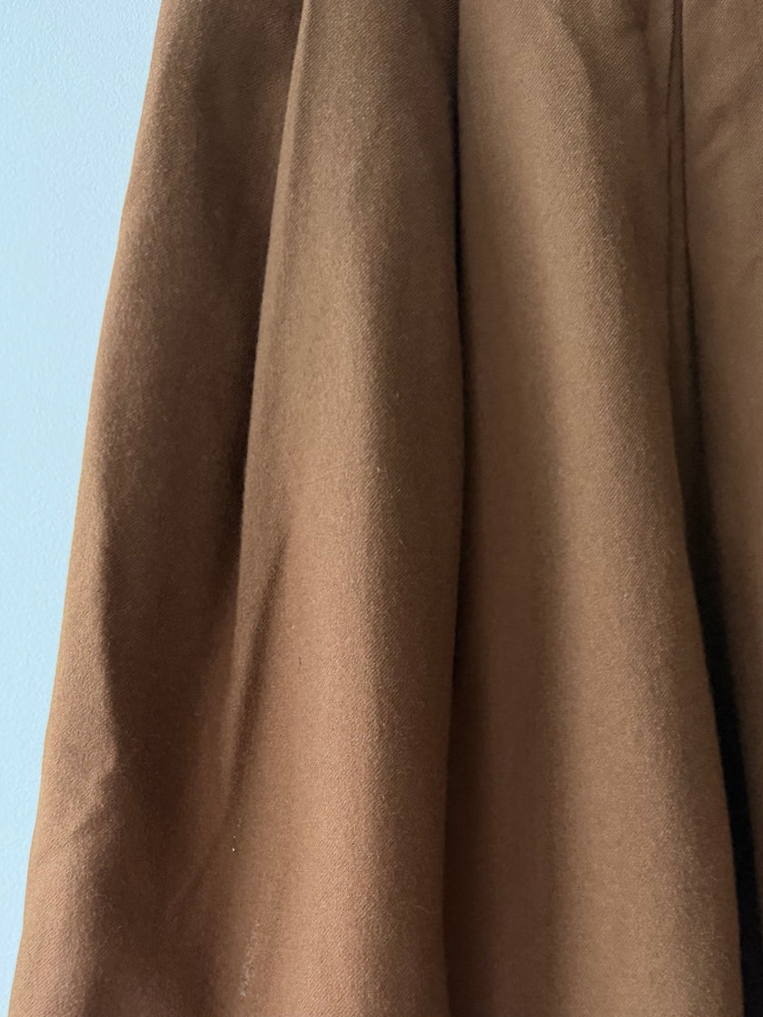 ISSEY MIYAKE SPORT - 1970s PLEATED HIGH WAIST WOOL SKIRT