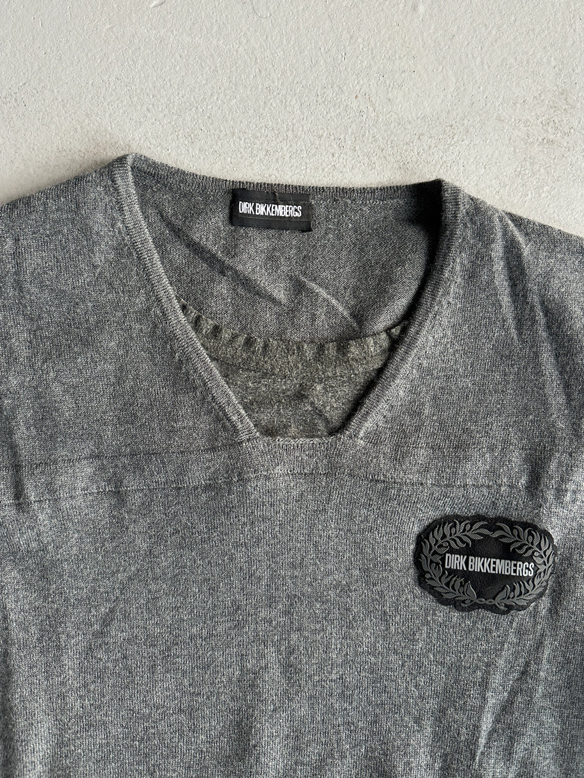 DIRK BIKKEMBERGS - 1990s LAYERED V NECK KNIT JUMPER