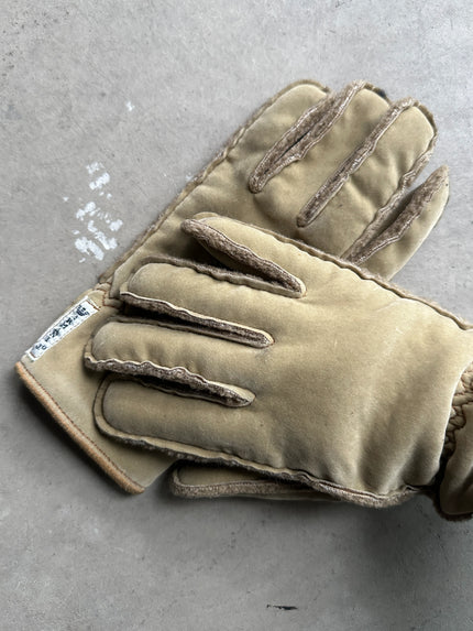 ARMANI JEANS - 1990s SHEARLING GLOVES