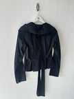JAPANESE LABEL 2000s PANELED BLOUSE WITH SCULPTURAL COLLAR