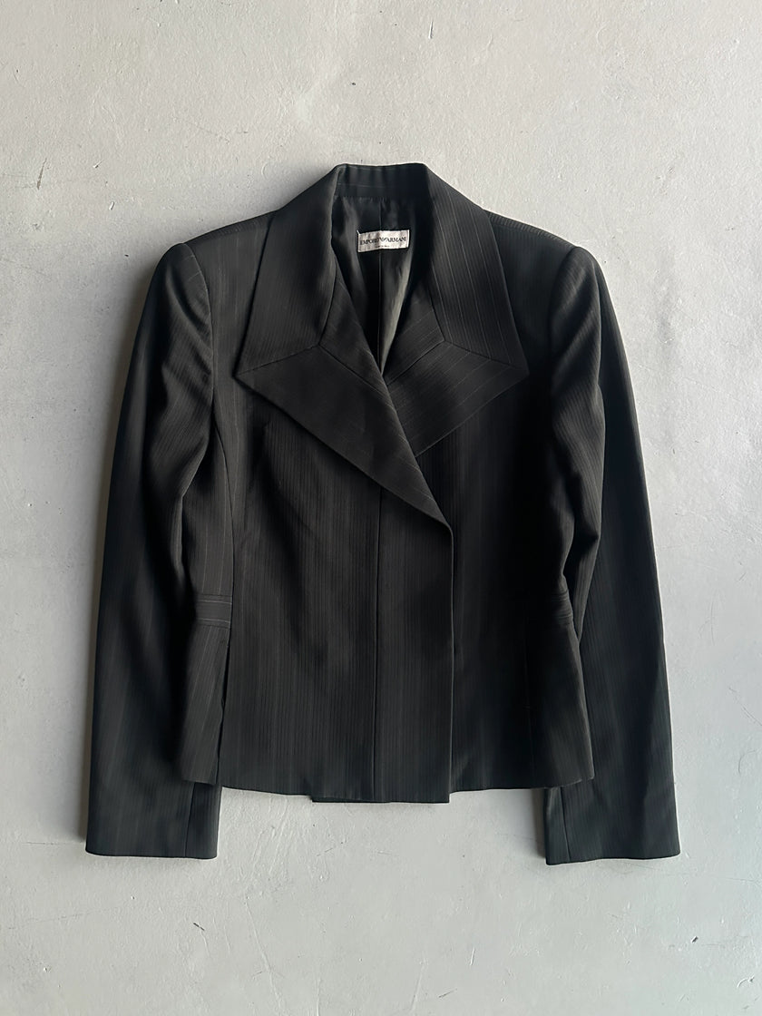 EMPORIO ARMANI - F/W 2001 PINSTRIPE SUIT WITH FLARED LEG TROUSERS