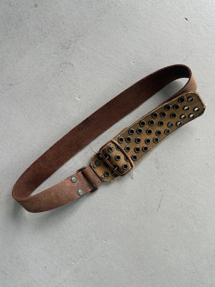DIESEL - early 2000s LEATHER AND CANVAS BELT
