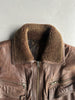 GIANNI VERSACE - 1980s LEATHER AVIATOR BOMBER JACKET WITH SHEARLING COLLAR