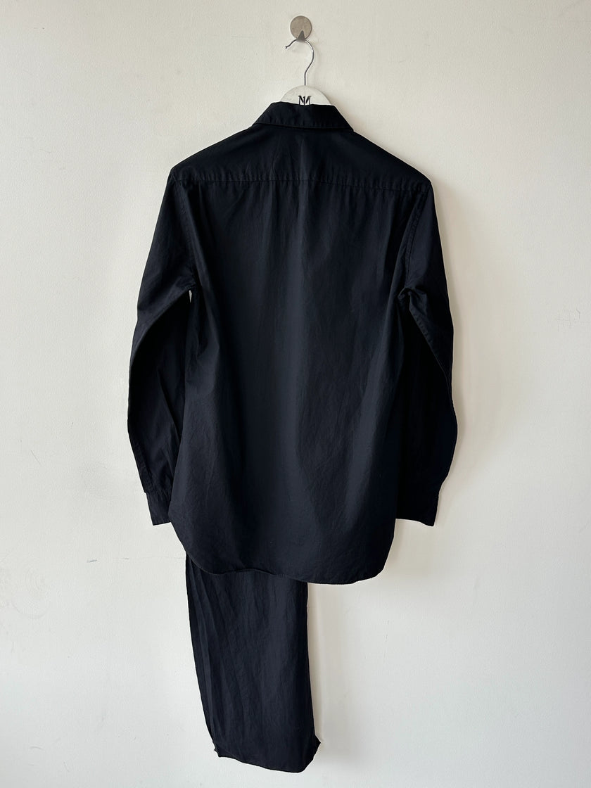 YUJI YAMADA - 1990s ASYMMETRIC FRONT PANEL LONG SLEEVE SHIRT