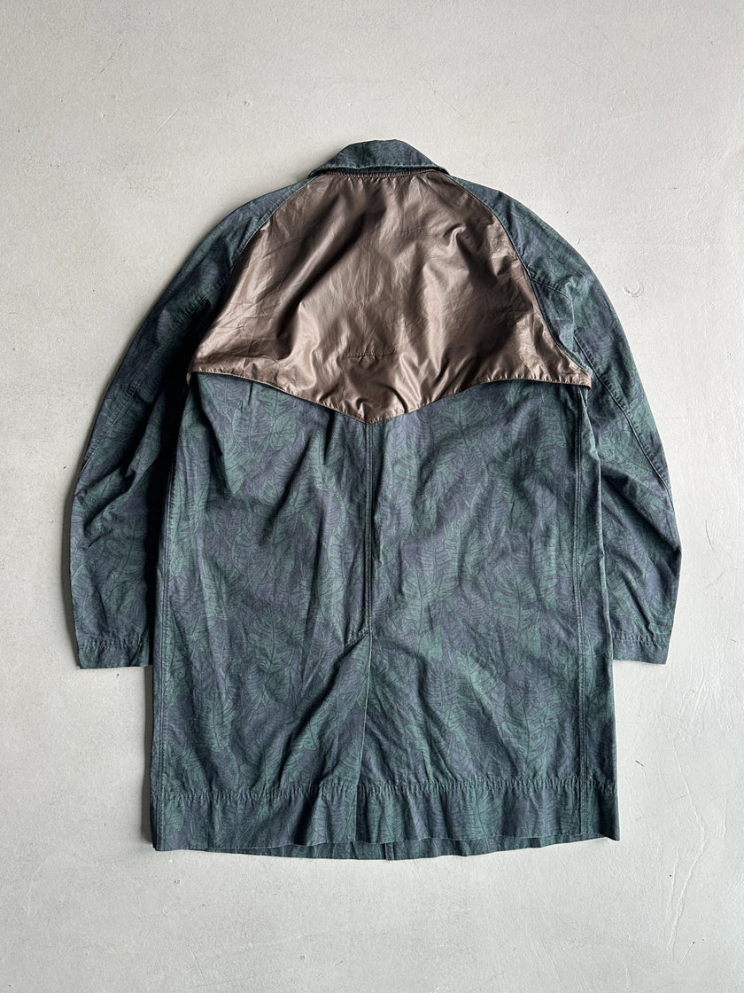 KOLOR - S/S 2014 CONTRASTING YOKE PRINTED TRENCH COAT