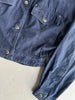 CLAUDE MONTANA - 1990s DECONSTRUCTED CROP FIT JACKET WITH STAR STUDS