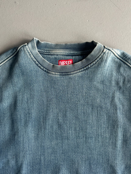 DIESEL - 2000s DENIM LOOK CREWNECK SWEATER