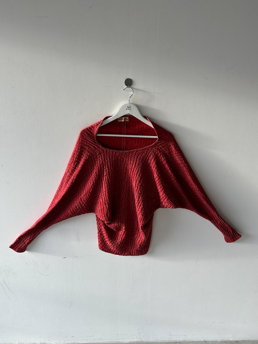 ISSEY MIYAKE - 1980s SCULPTURAL LONG SLEEVE TOP