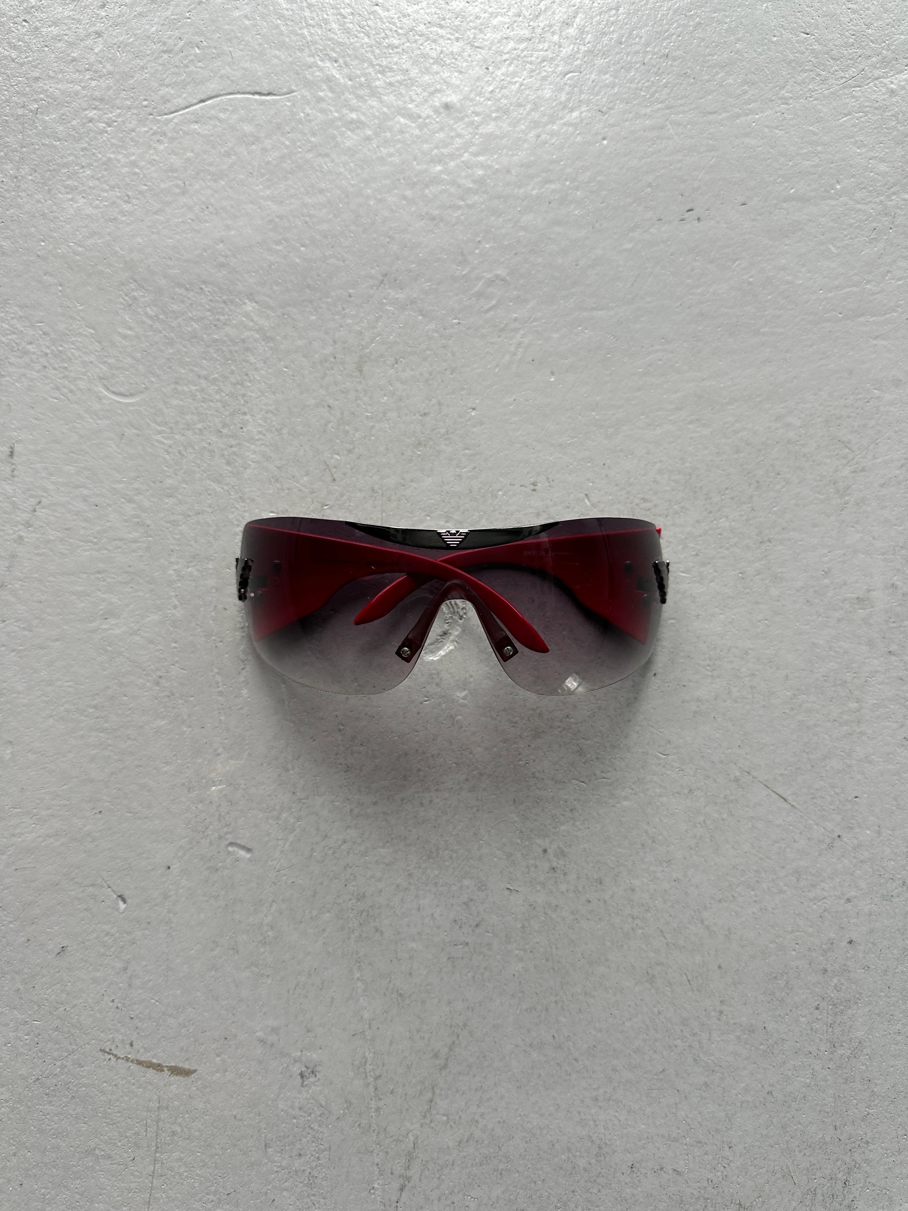 EMPORIO ARMANI  - 1990s OVERSIZED SHIELD SUNGLASSES