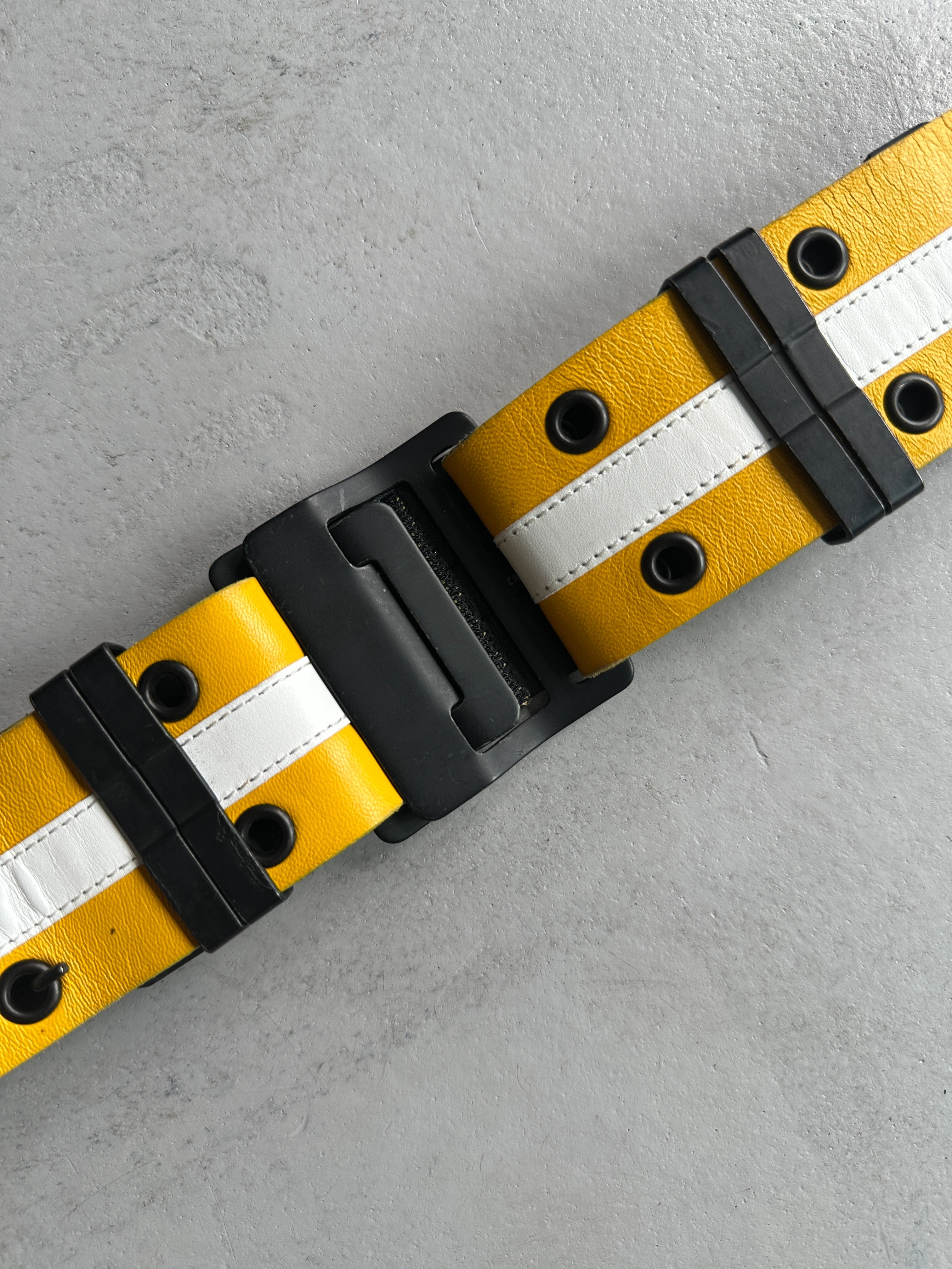 PLEIN SUD - 1990s METAL BUCKLE LEATHER BELT