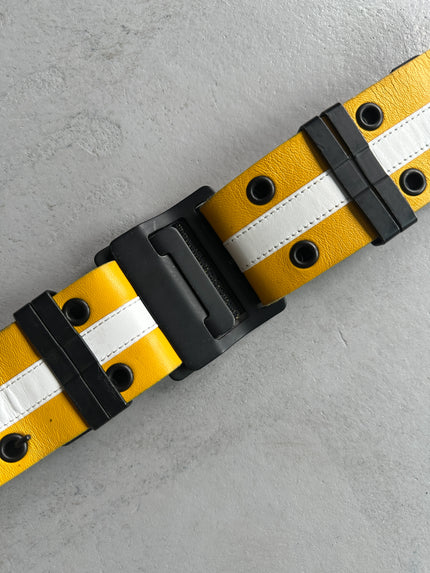 PLEIN SUD - 1990s METAL BUCKLE LEATHER BELT