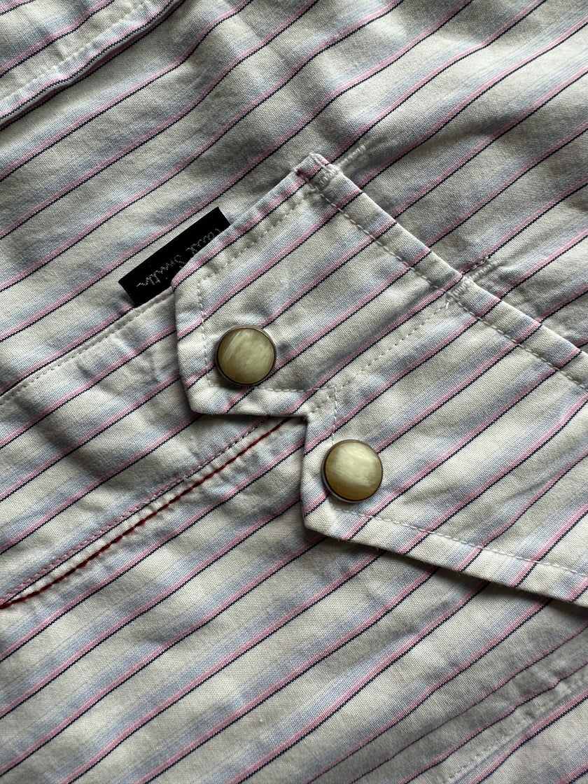 PAUL SMITH RED EAR - 1990s PINSTRIPED WESTERN SHIRT