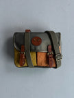C.P. COMPANY - 1980s MESSENGER BAG WITH CONTRASTING QUILTED FRONT POCKETS