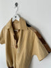 ITALIAN LABEL - late 1970s SUEDE POLO T-SHIRT