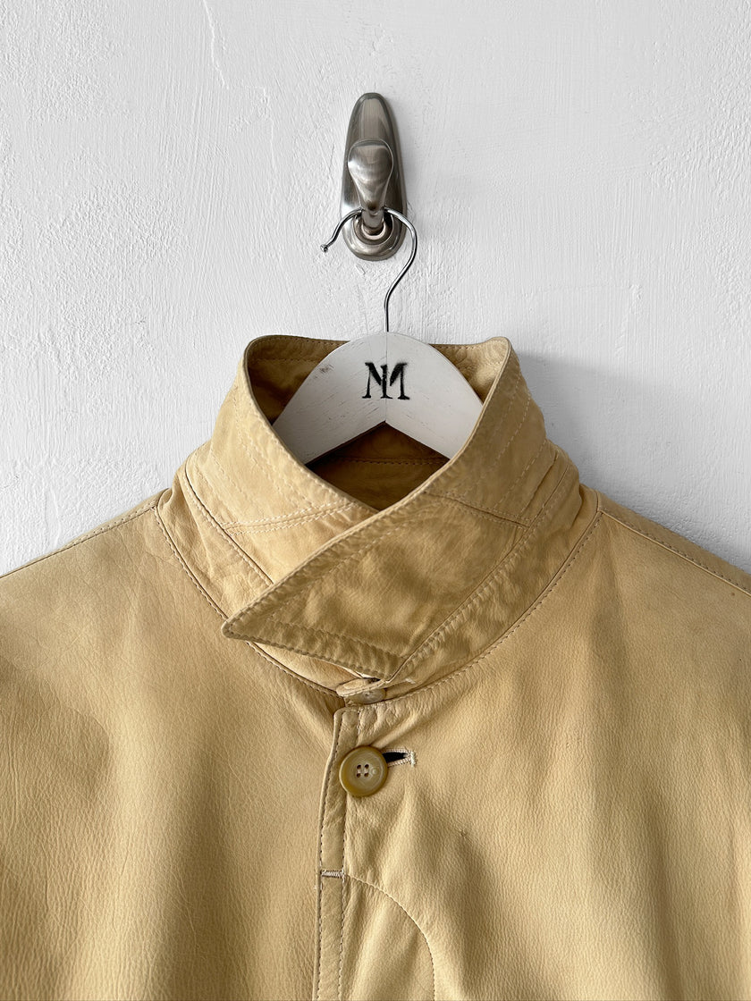 ITALIAN LABEL 1990s LEATHER BLOUSON JACKET