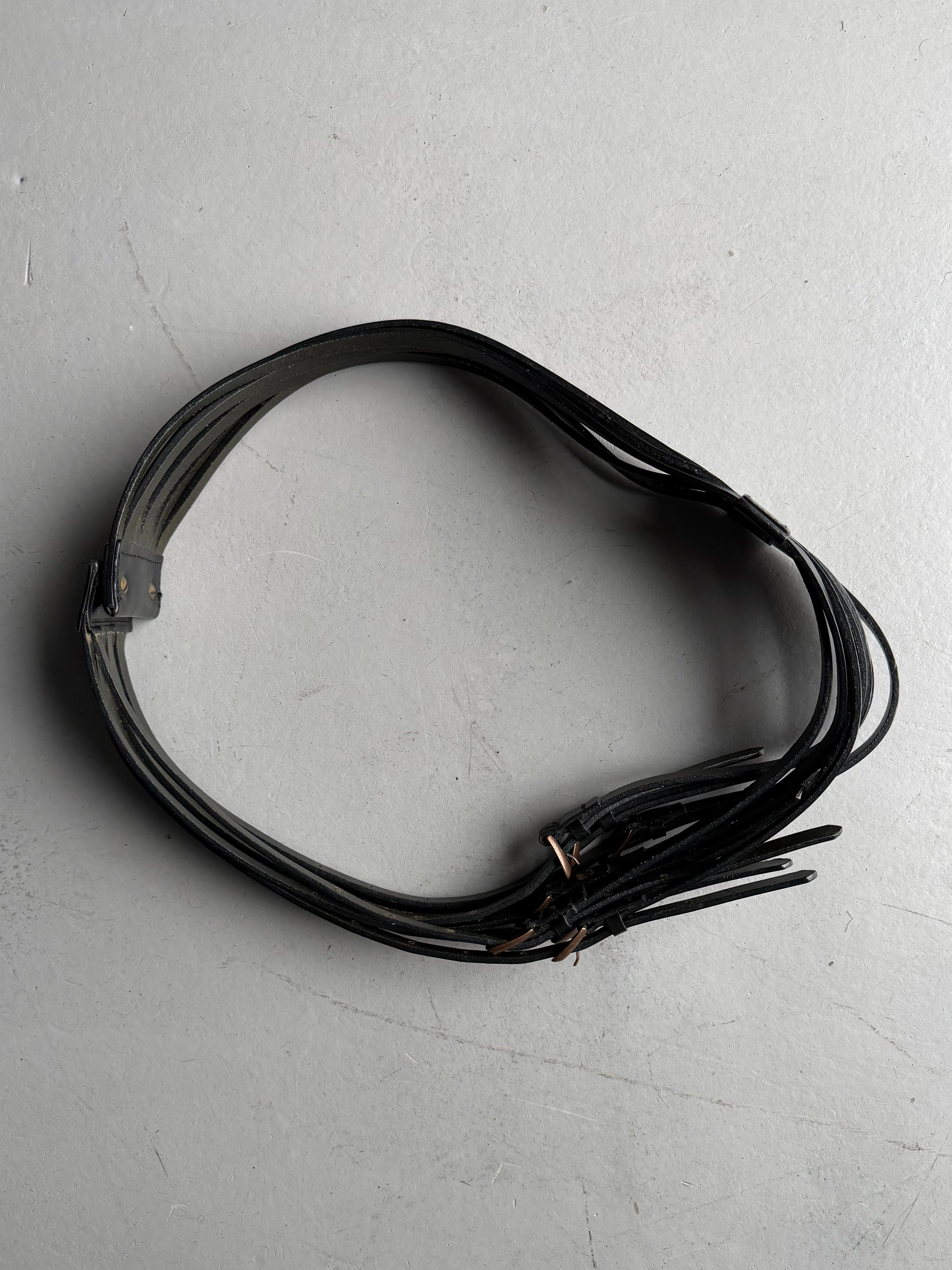 MOSCHINO - 1990s MULTI STRAP LEATHER BELT