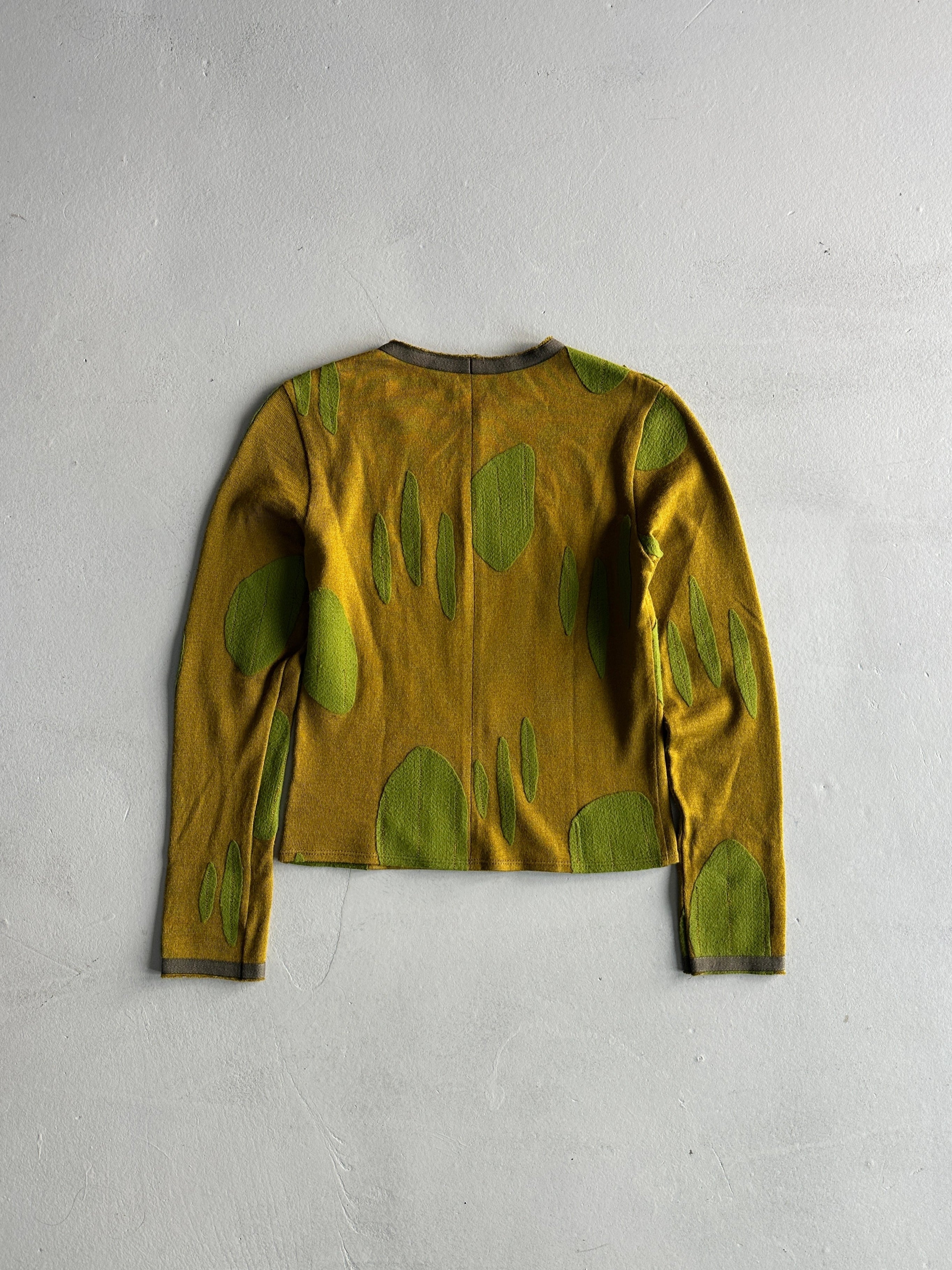 DE CAMPOS RESEND'S - 1990s HANDCRAFTED APPLIQUÉS ROUND NECK JUMPER