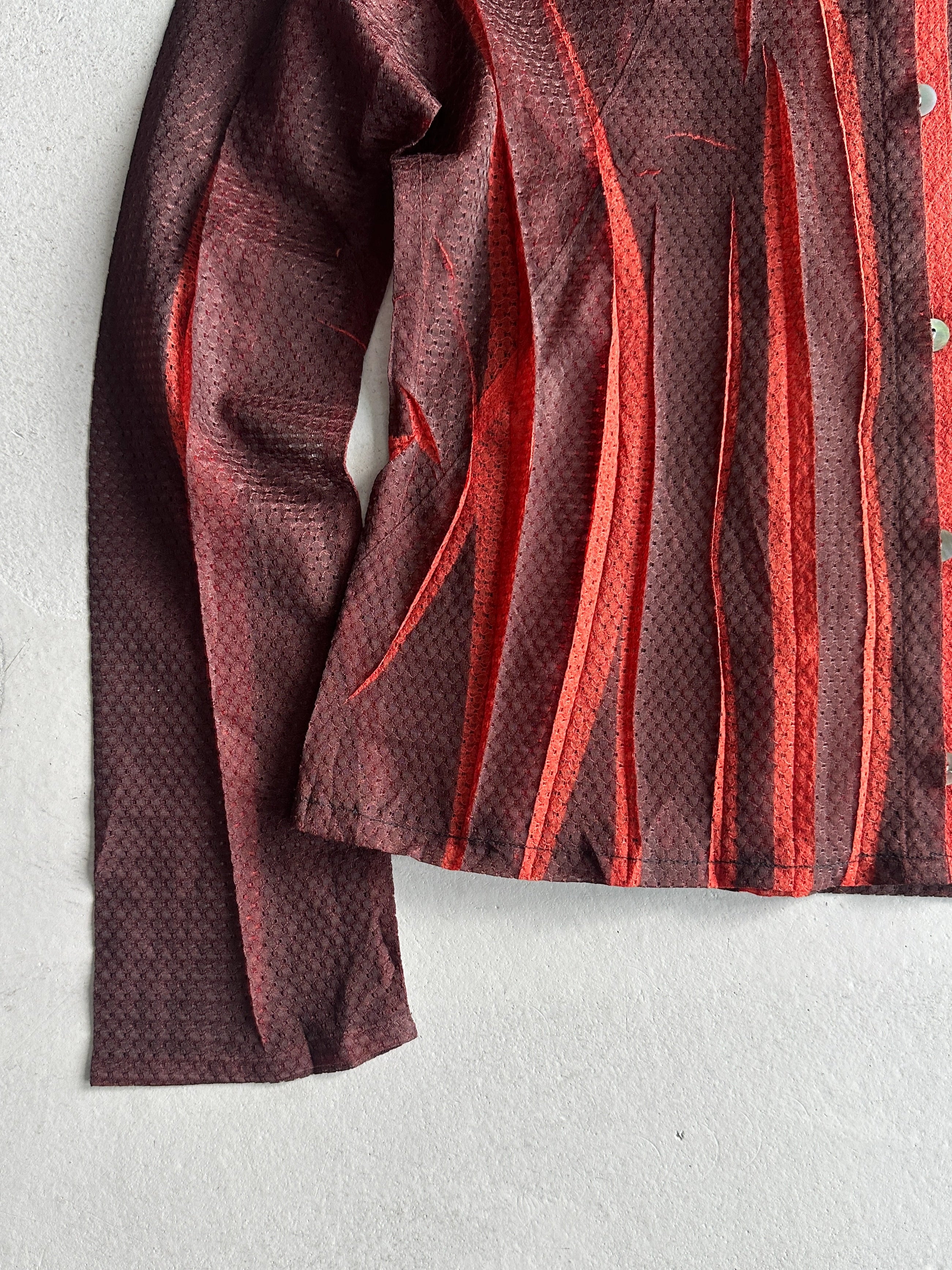 HIROKO KOSHINO - 1990s PAPER TEXTURE BUTTONED SHIRT