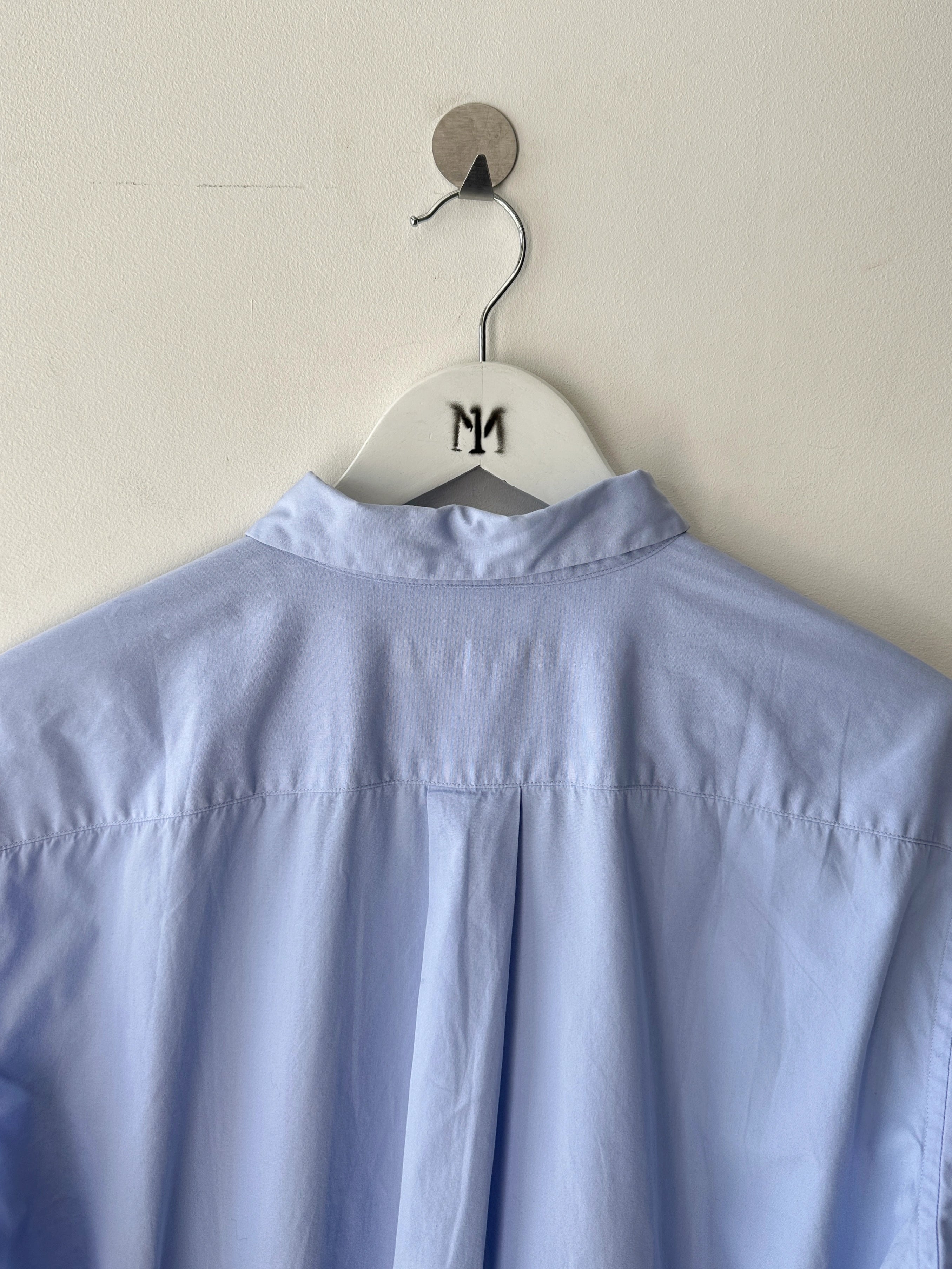COMME DES GARÇONS - 2000s LONG SLEEVE SHIRT WITH TONAL EMBROIDERED DETAILS AT FRONT
