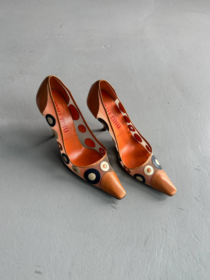 MIU MIU - 1990s WAFFLE COURT HEELS