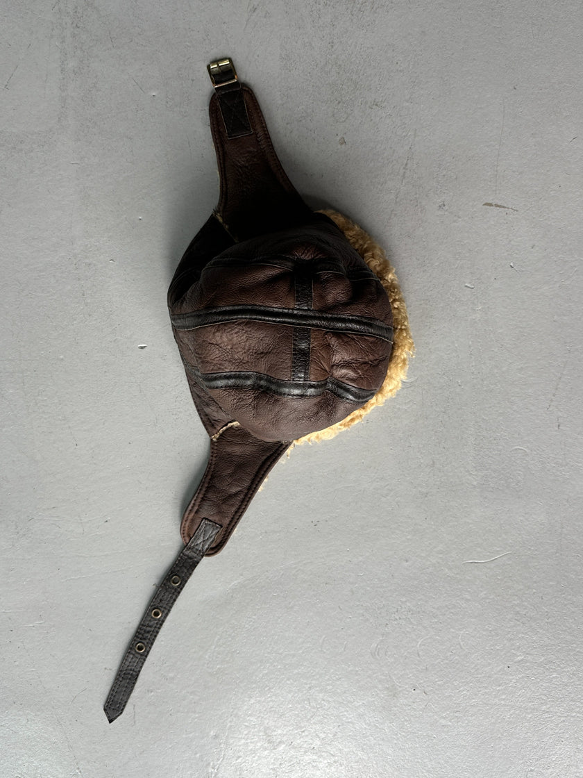 1980s SHEARLING AVIATOR HAT