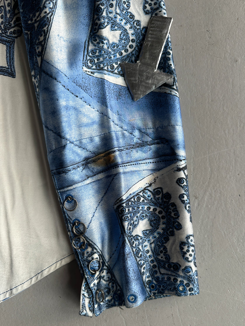 JEAN PAUL GAULTIER - S/S 2003 MATADOR ROSARY BIJOU METAL CHARM LONG SLEEVE SHIRT