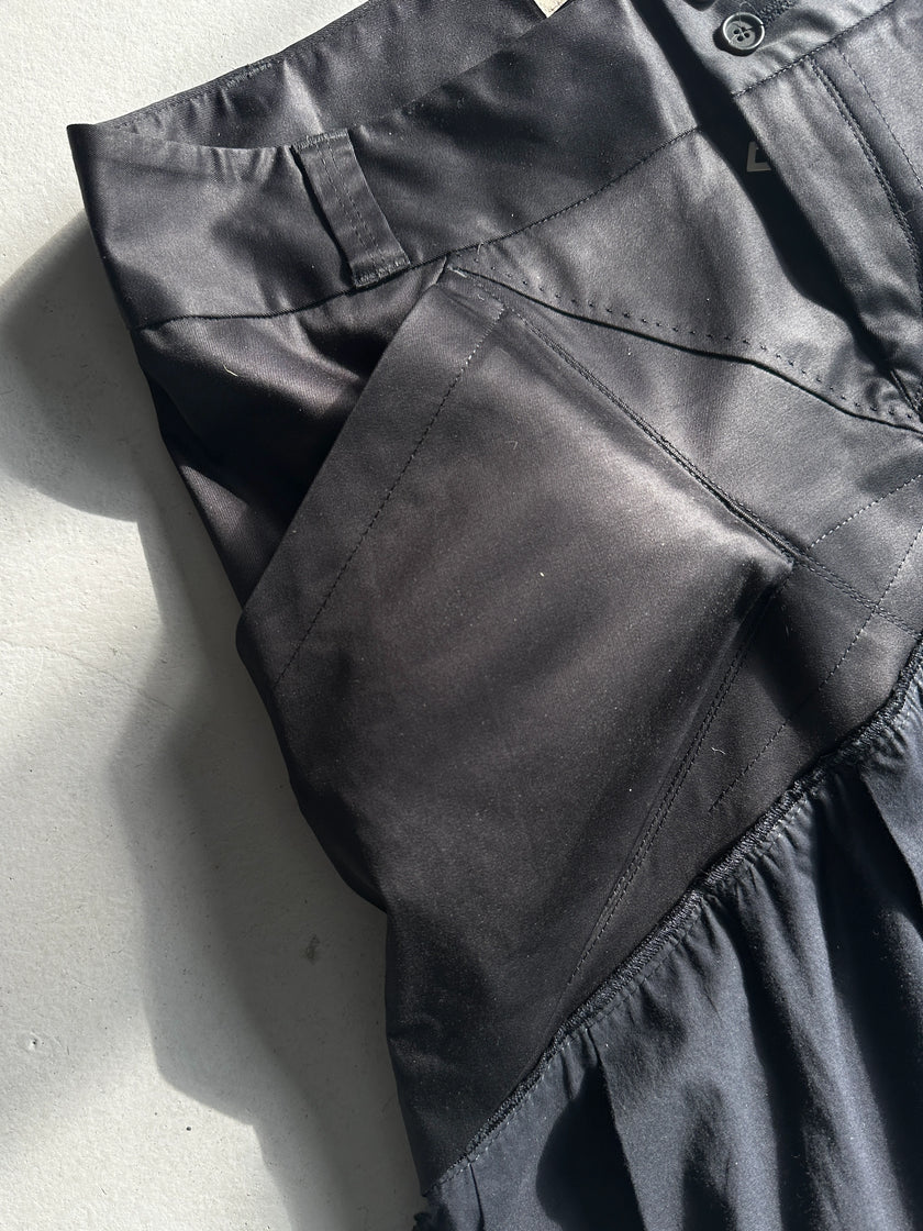 MARITHÉ + FRANÇOIS GIRBAUD - 2000s PANELED PLEATED SKIRT