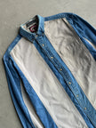 1980s PANELED DENIM LONG SLEEVE SHIRT