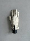 TRUSSARDI - 1990s LEATHER AND CROCHET BACK GLOVES