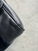 1970s LEATHER MESSENGER BAG WITH VELVET STRIPE DETAILS