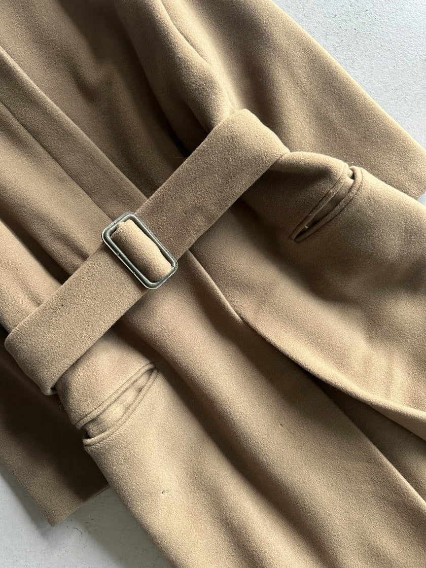 GIORGIO ARMANI - 1990s BELTED COLLARLESS COAT