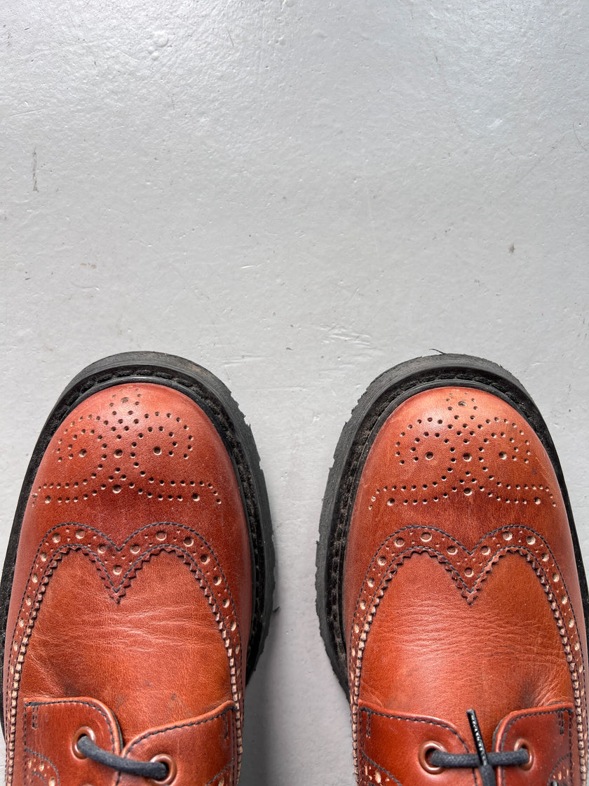 PRADA - 2000s LEATHER BROGUE SHOES