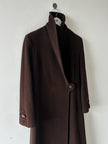 PIERRE CARDIN - 1990s LONG FITTED COAT WITH SINGLE BUTTON CLOSURE