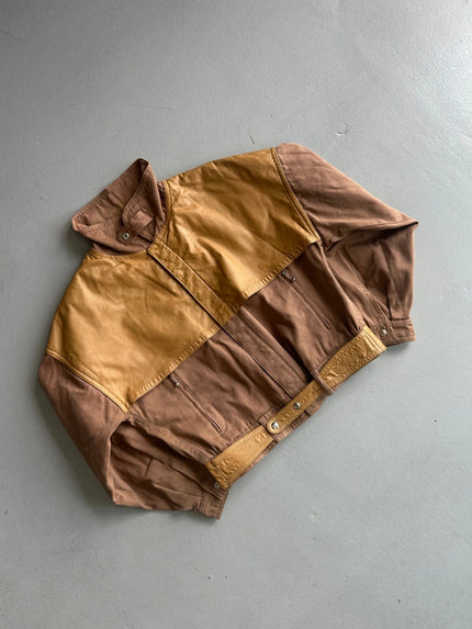 MANI BY GIORGIO ARMANI EARLY 1980s PANELED LEATHER JACKET