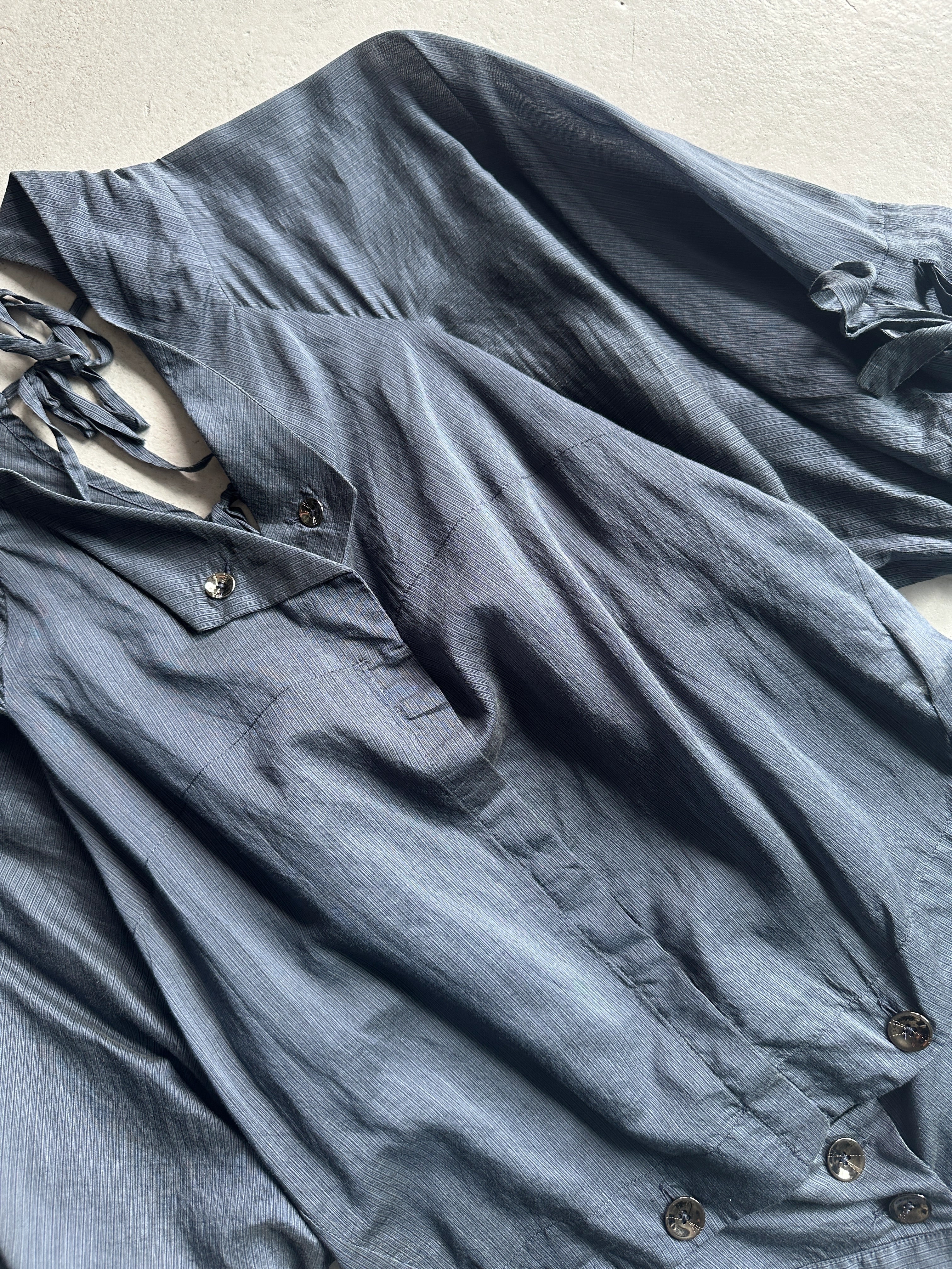 MARITHÉ + FRANÇOIS GIRBAUD -  S/S 2010 DECONSTRUCTED HEM BUTTONED BLOUSE