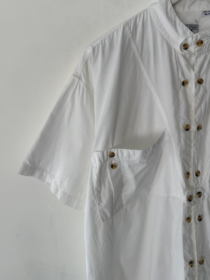 1980s SHORT SLEEVE SHIRT WITH DOUBLE BUTTON FRONT