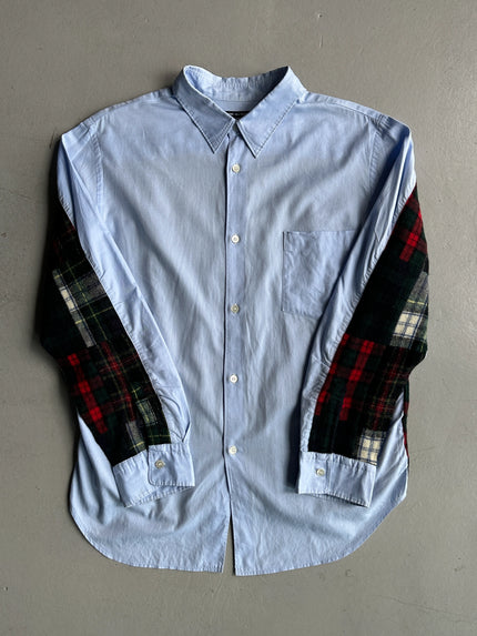 COMME DES GARÇONS HOMME - A/W 2011 PATCHWORK FLANNEL BACK LONG SLEEVE SHIRT