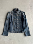 ARMANI JEANS - 2000s INDIGO SERIES 002 MAJORETTE DENIM JACKET WITH SIDE ZIP