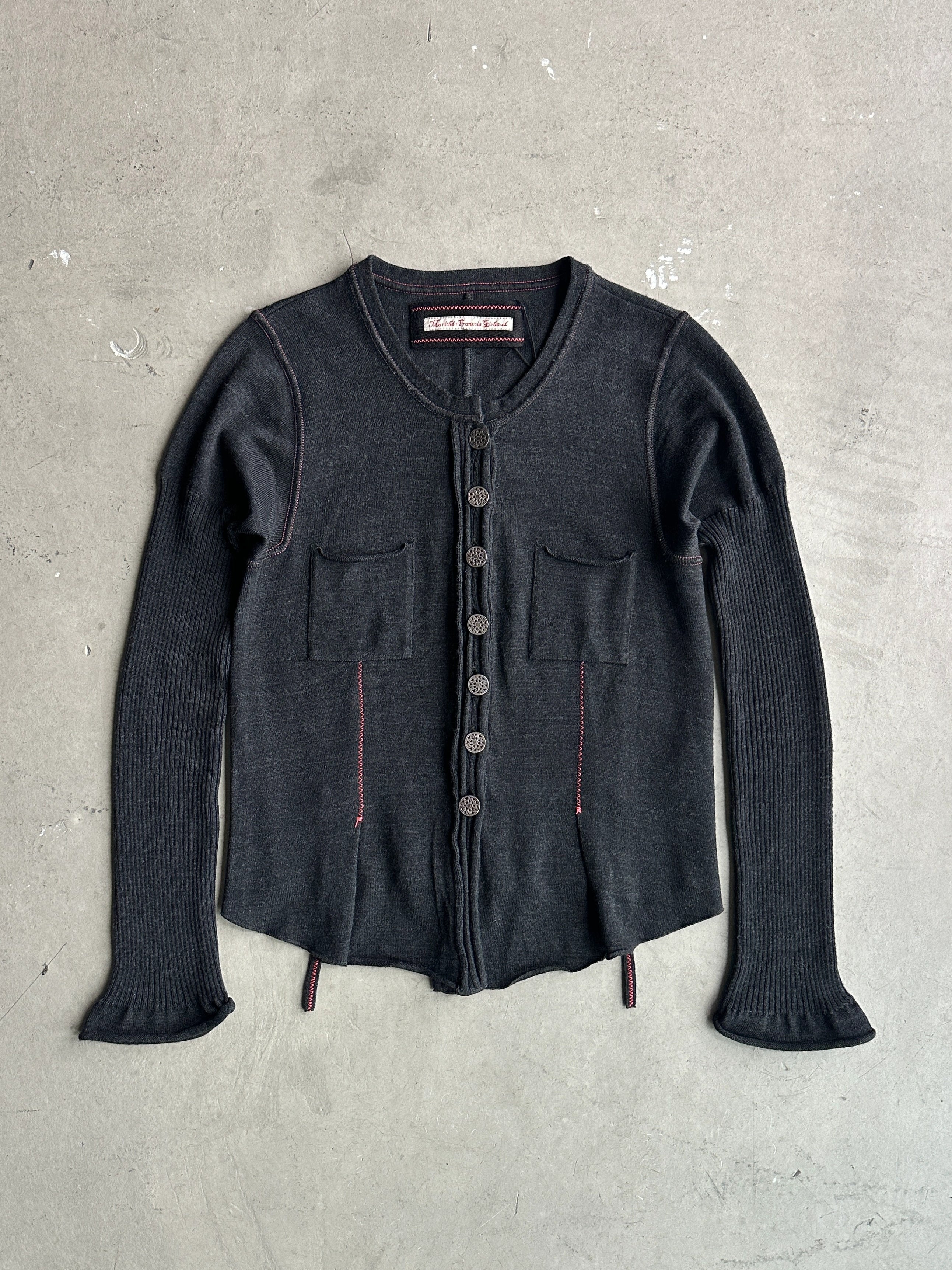 MARITHÉ + FRANÇOIS GIRBAUD - 1990s ROUND NECK KNIT CARDIGAN