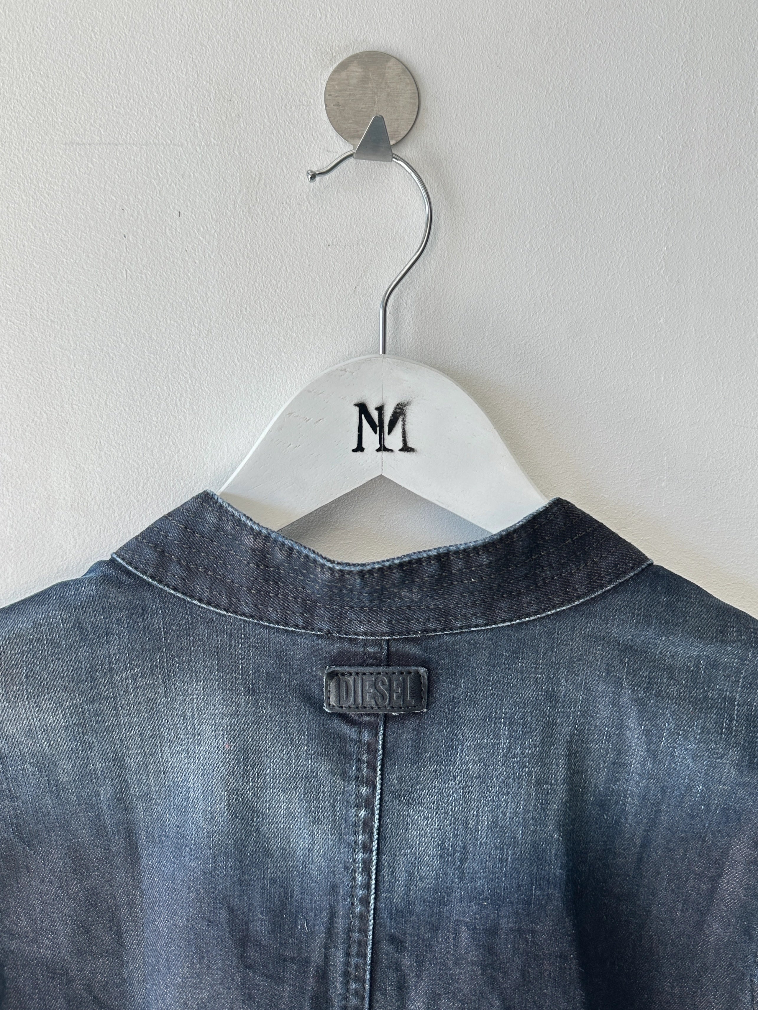 DIESEL - early 2000s DENIM VEST WITH ZIPPED DETAILS