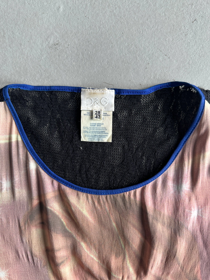 DOLCE & GABBANA - S/S 1998 VIRGIN MARY PRINT MESH BACK VEST TOP