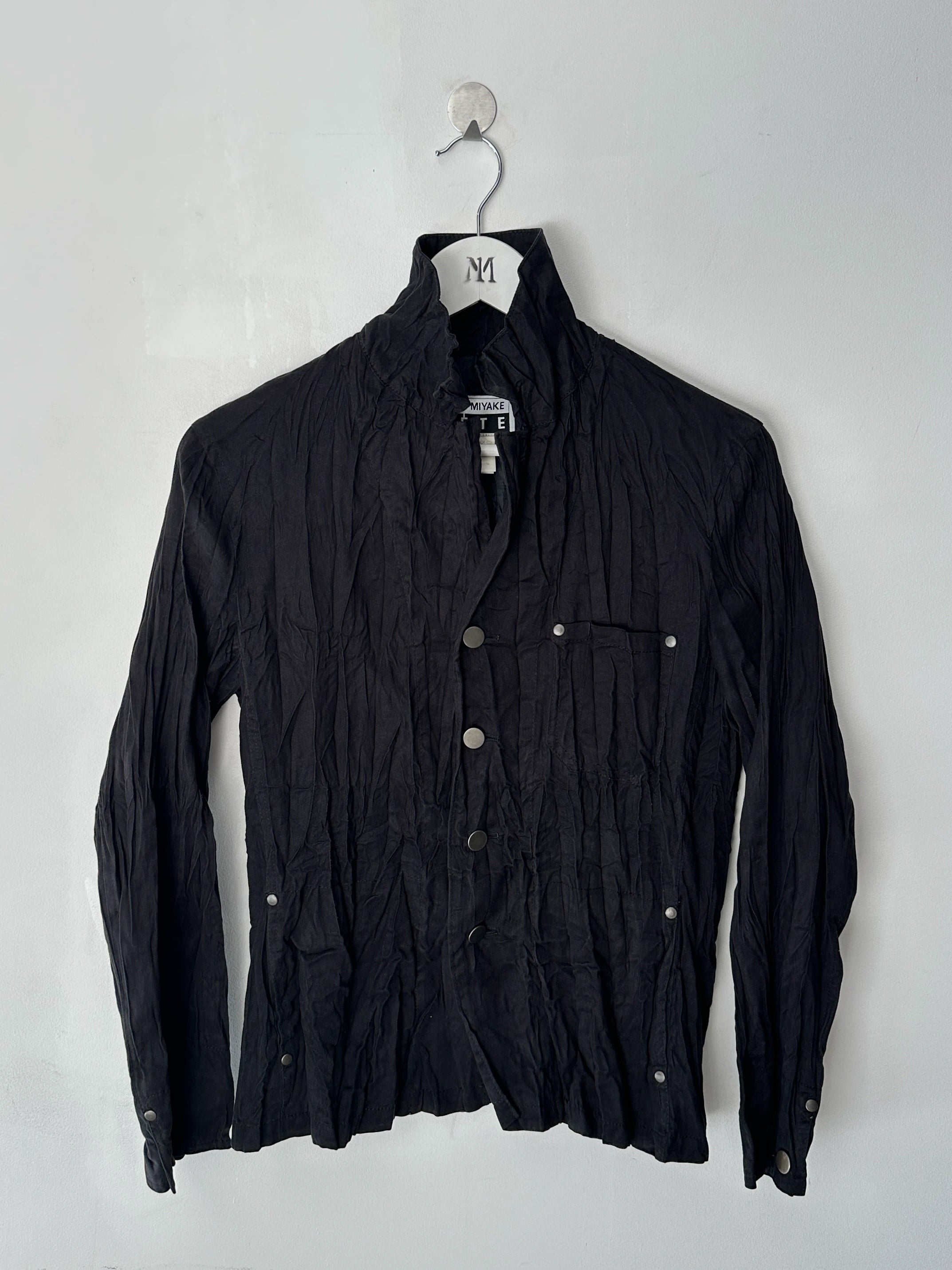 ISSEY MIYAKE - A/W 2005 FAUX SUEDE CRINKLED JACKET