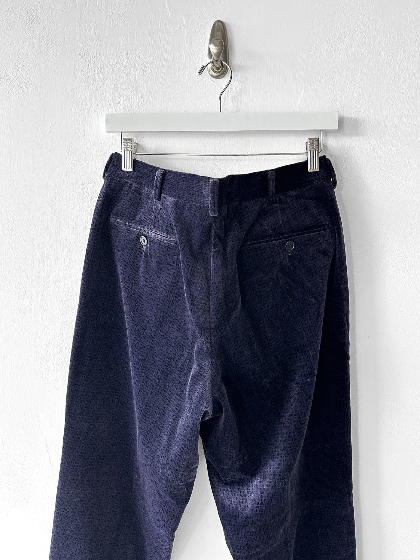 ROMEO GIGLI - 1990s VELVET TAILORED TROUSERS