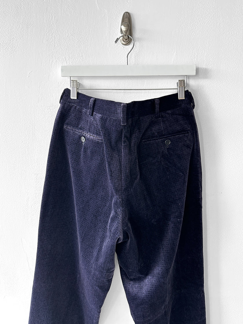 ROMEO GIGLI - 1990s VELVET TAILORED TROUSERS