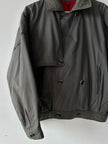 NO LABEL 1980s 2 IN 1 DOUBLE BREASTED BOMBER JACKET GILET