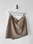 COSTUME NATIONAL - F/W 2012 FAUX FUR WRAP MINI SKIRT
