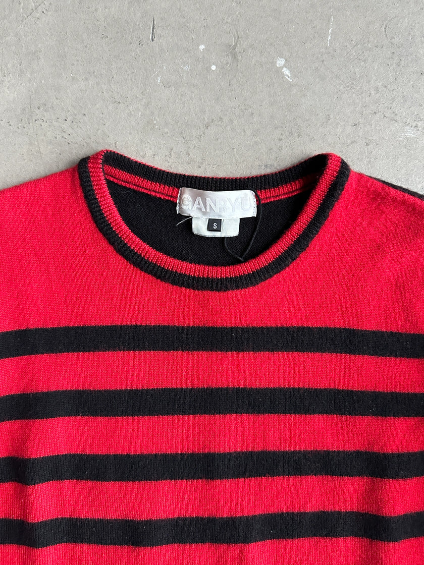 COMME DES GARÇONS GANRYU - A/W 2014 ROUND NECK STRIPED KNIT JUMPER