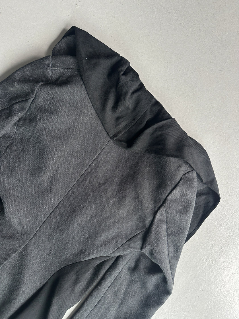 COMME DES GARÇONS - A/W 2003 ASYMMETRIC PANELED BLAZER WITH ZIP DETAIL